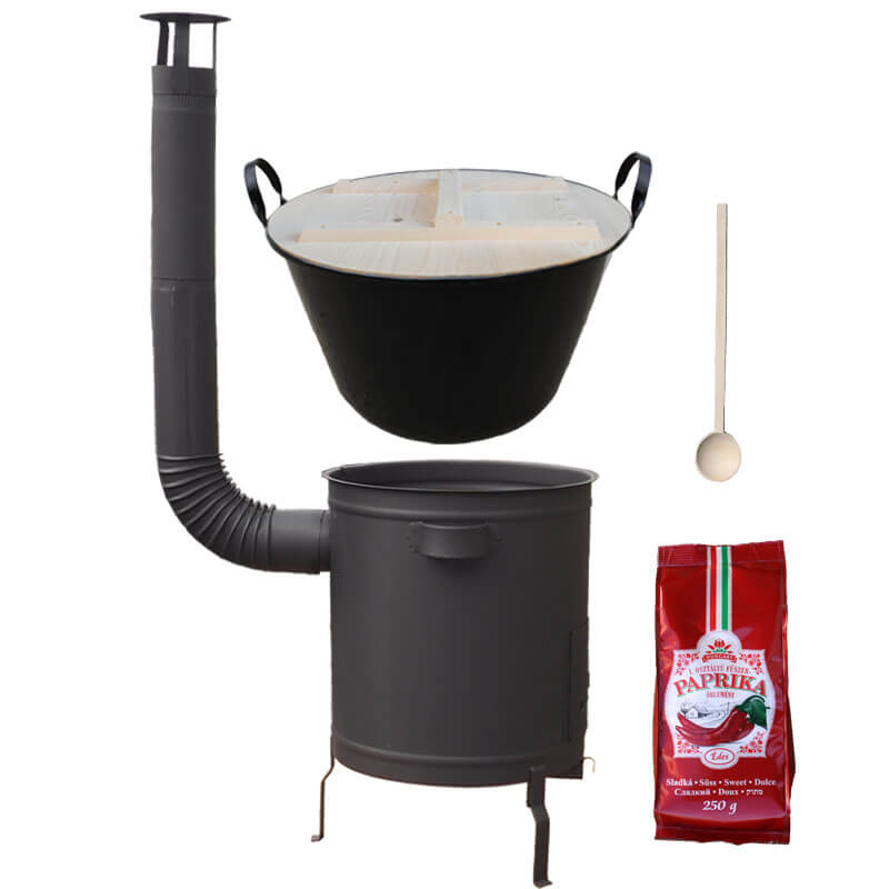 Smaltovaný kotol 100 L + hrubostenná kotlina 60 cm (1,5 mm) STRONG PLUS 600 + sladká paprika 250 g